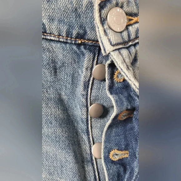 Nwt BDG Slim Straight Heathered 100% Cotton Blue Denim Jeans Sz 30 Raw H… - Picture 9 of 10